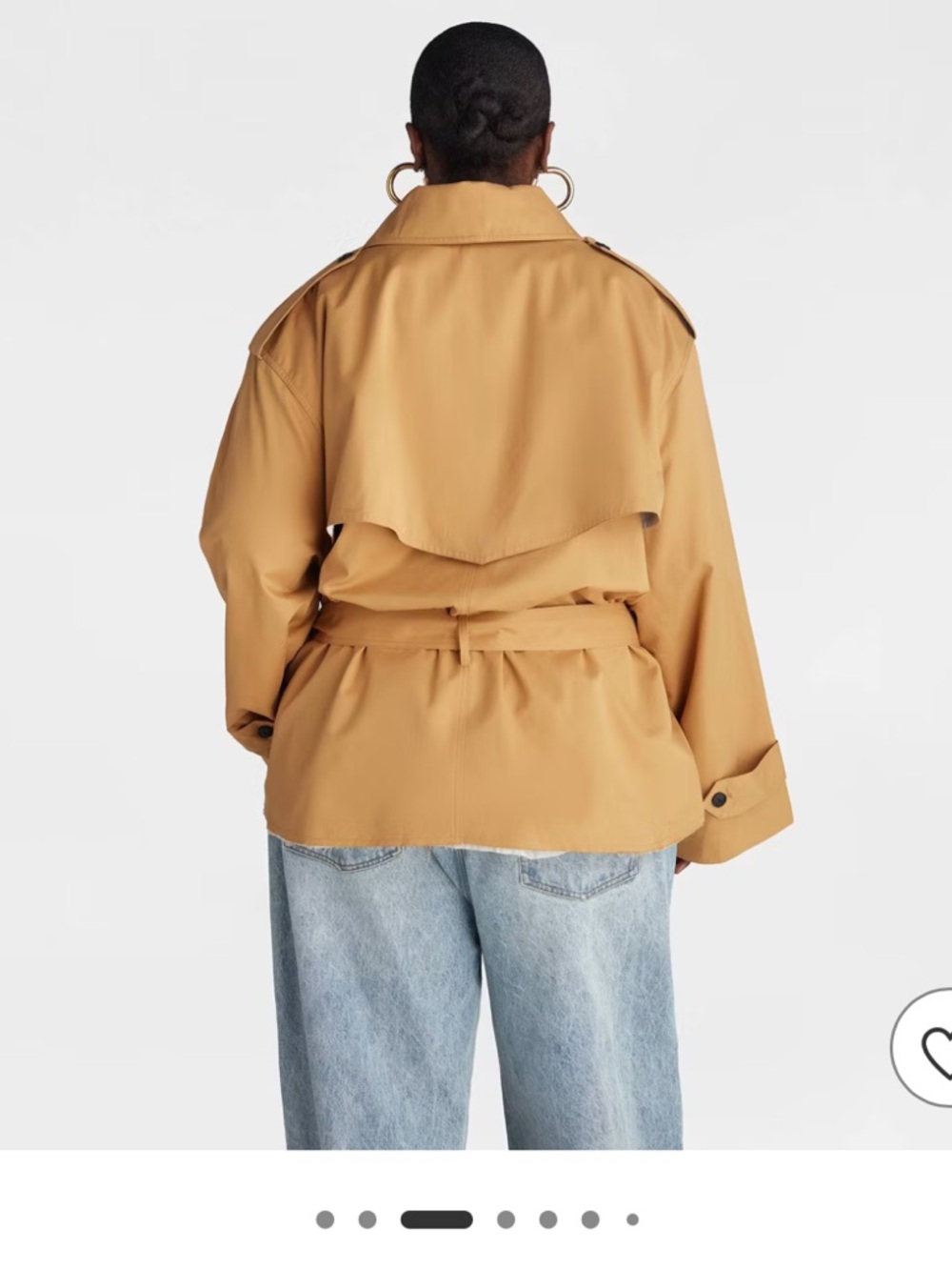 KBB by KAHLANA Women's 'The Belted Cropped Trench Jacket' - Light Brown XXL NEW - Picture 2 of 6